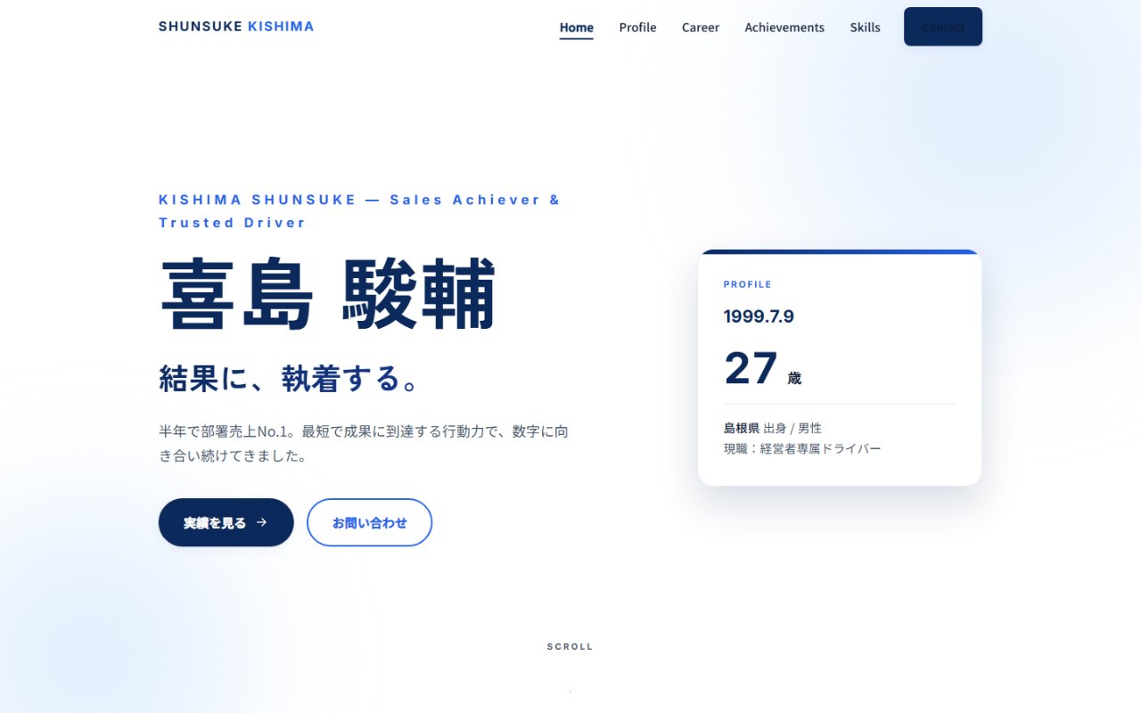 個人プロフィールサイト